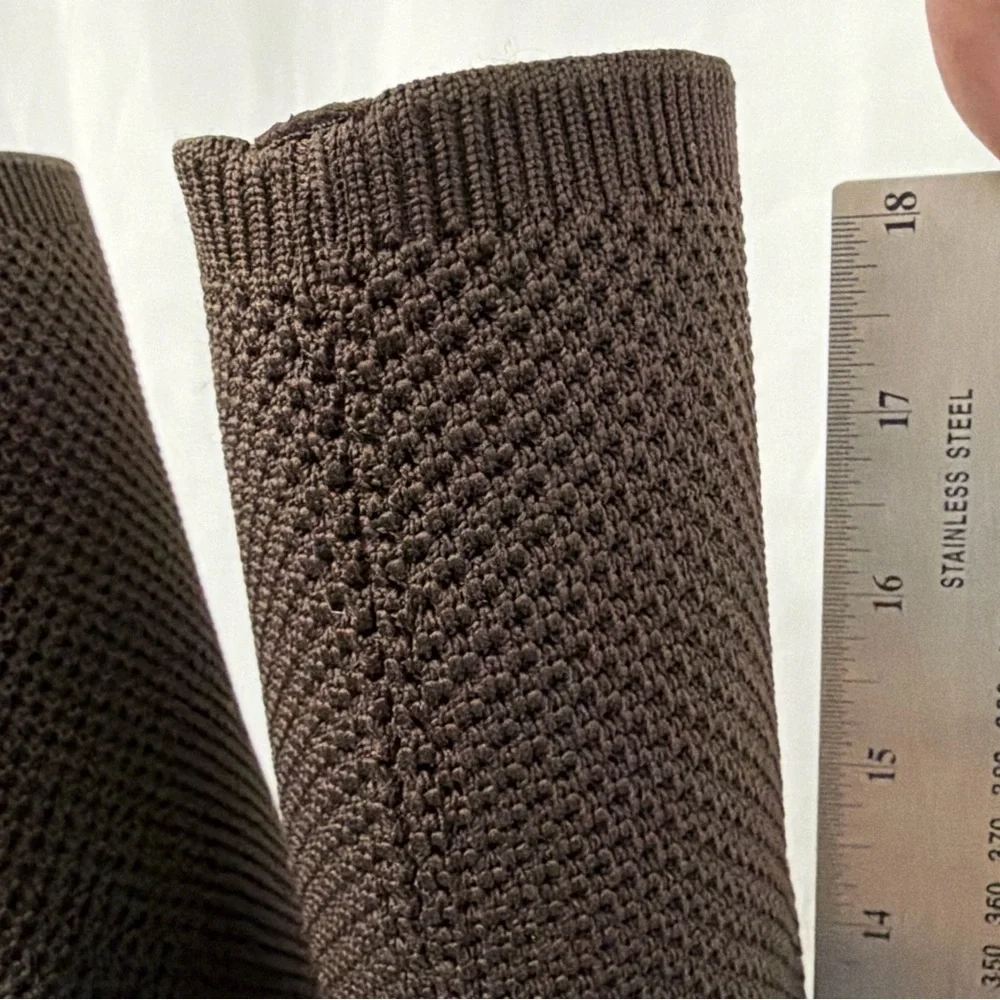 Eileen Fisher Kasana Knit Knee High Wedge Boots Women's 9